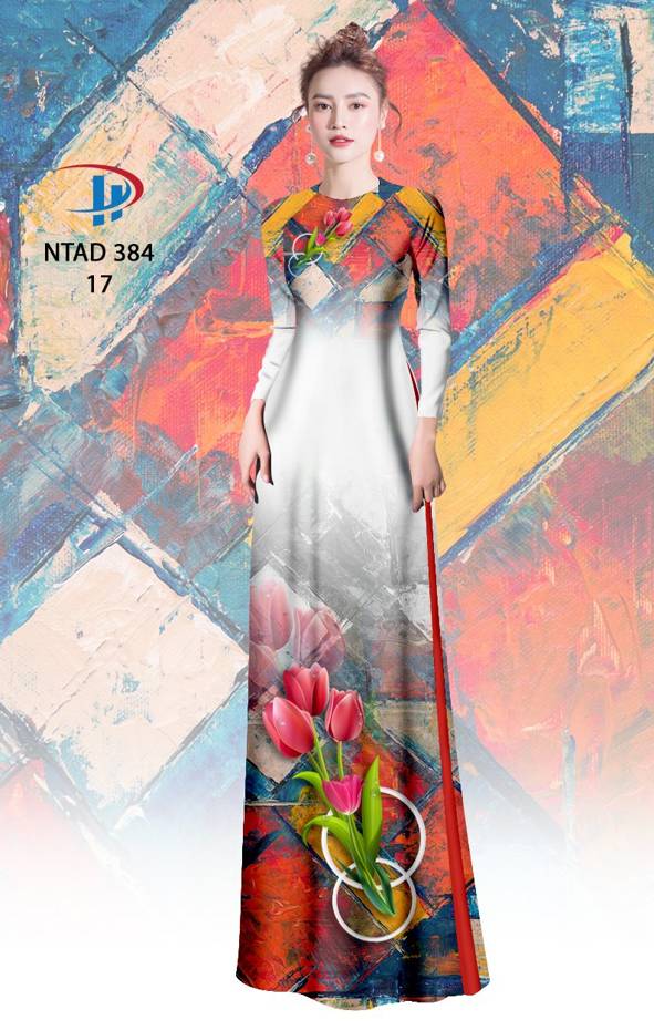 Vải Áo Dài Hoa Ly Thiết Kế 2021 AD NTAD384 70 Vải Áo Dài Hoa Ly Thiết Kế 2021 AD NTAD384