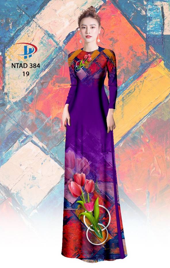 Vải Áo Dài Hoa Ly Thiết Kế 2021 AD NTAD384 72 Vải Áo Dài Hoa Ly Thiết Kế 2021 AD NTAD384