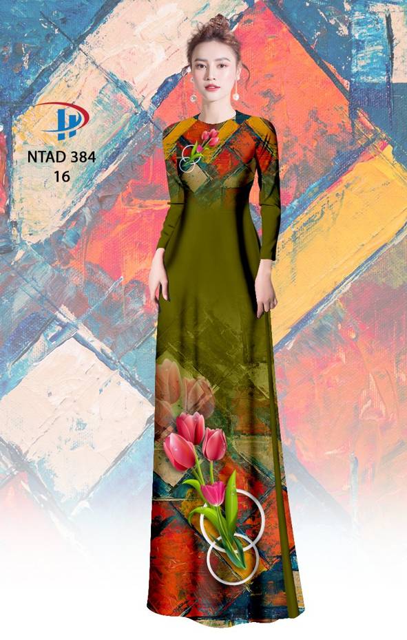 Vải Áo Dài Hoa Ly Thiết Kế 2021 AD NTAD384 69 Vải Áo Dài Hoa Ly Thiết Kế 2021 AD NTAD384