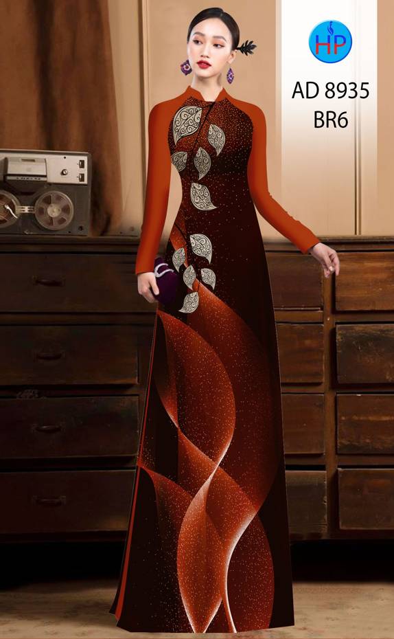 Vải Áo Dài Hình Lá Vừa Ra AD 8935 37 Vải Áo Dài Hình Lá Vừa Ra AD 8935