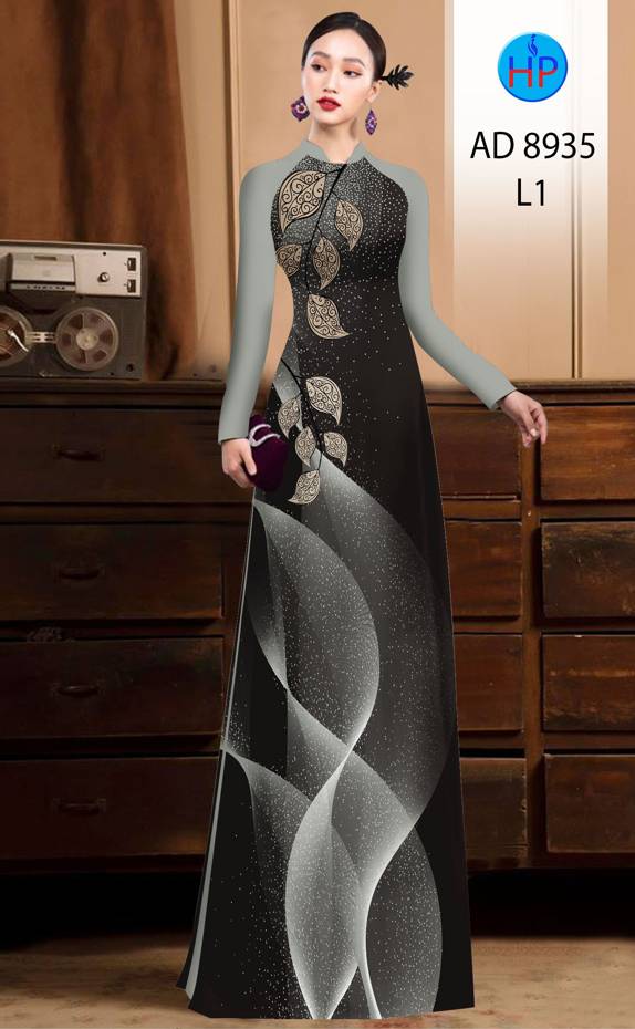 Vải Áo Dài Hình Lá Vừa Ra AD 8935 44 Vải Áo Dài Hình Lá Vừa Ra AD 8935