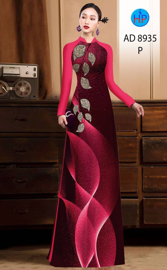 Vải Áo Dài Hình Lá Vừa Ra AD 8935 41 Vải Áo Dài Hình Lá Vừa Ra AD 8935