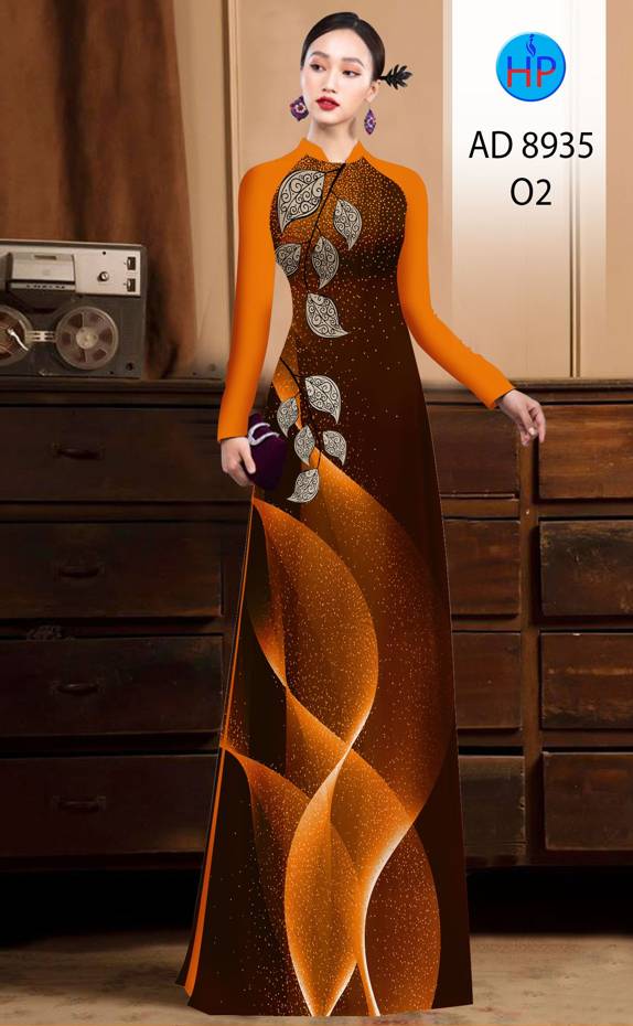 Vải Áo Dài Hình Lá Vừa Ra AD 8935 48 Vải Áo Dài Hình Lá Vừa Ra AD 8935