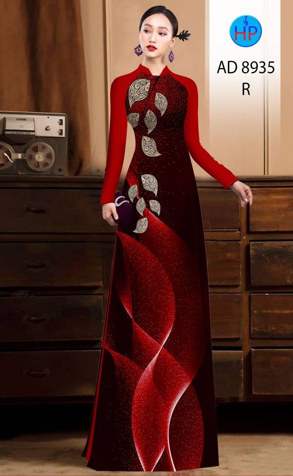 Vải Áo Dài Hình Lá Vừa Ra AD 8935 49 Vải Áo Dài Hình Lá Vừa Ra AD 8935