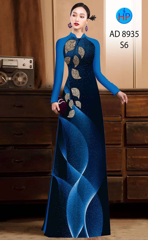 Vải Áo Dài Hình Lá Vừa Ra AD 8935 50 Vải Áo Dài Hình Lá Vừa Ra AD 8935