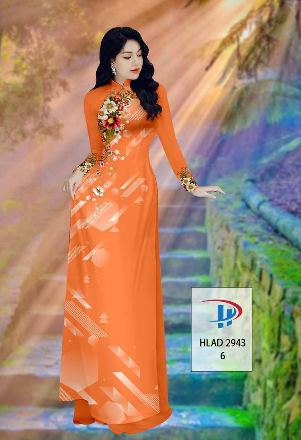 Vải Áo Dài Hoa In 3D Thiết Kế 2021 AD HLAD2943 50 Vải Áo Dài Hoa In 3D Thiết Kế 2021 AD HLAD2943