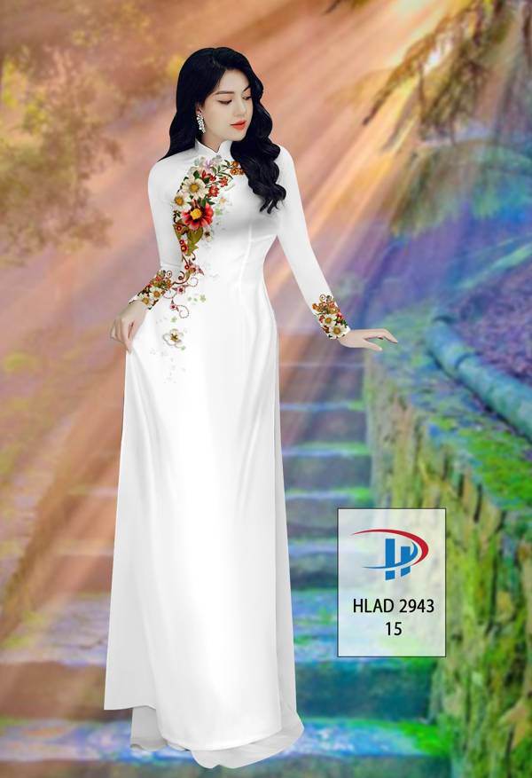 Vải Áo Dài Hoa In 3D Thiết Kế 2021 AD HLAD2943 51 Vải Áo Dài Hoa In 3D Thiết Kế 2021 AD HLAD2943