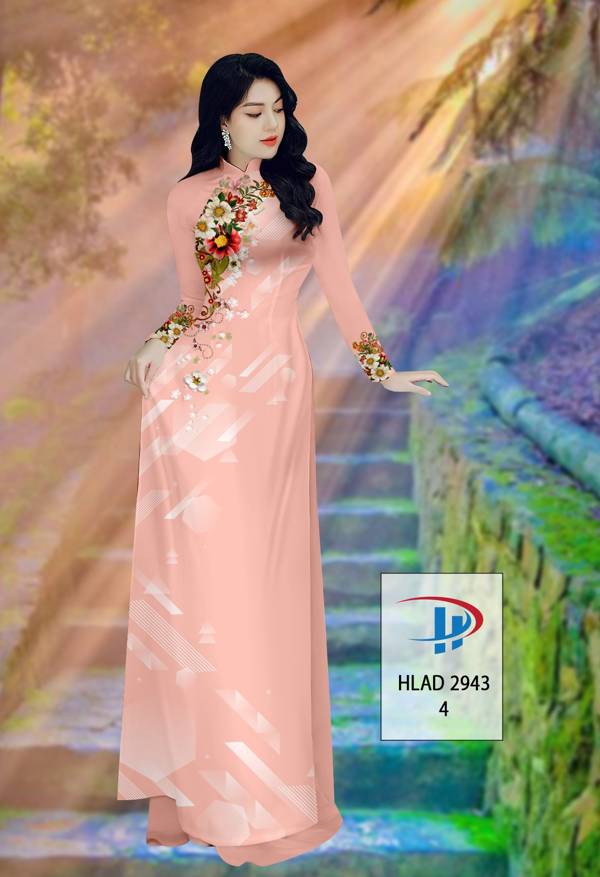 Vải Áo Dài Hoa In 3D Thiết Kế 2021 AD HLAD2943 66 Vải Áo Dài Hoa In 3D Thiết Kế 2021 AD HLAD2943