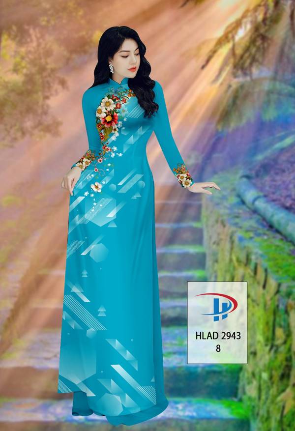 Vải Áo Dài Hoa In 3D Thiết Kế 2021 AD HLAD2943 68 Vải Áo Dài Hoa In 3D Thiết Kế 2021 AD HLAD2943