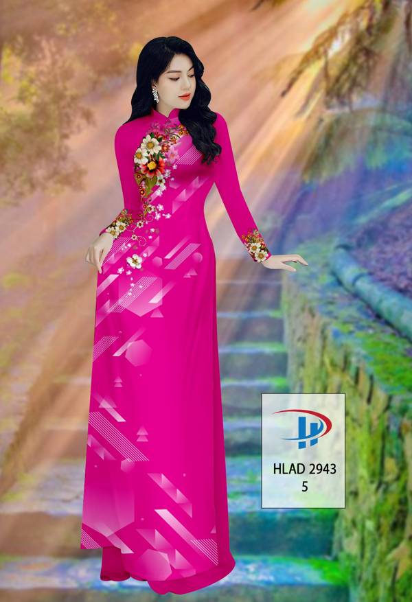 Vải Áo Dài Hoa In 3D Thiết Kế 2021 AD HLAD2943 67 Vải Áo Dài Hoa In 3D Thiết Kế 2021 AD HLAD2943