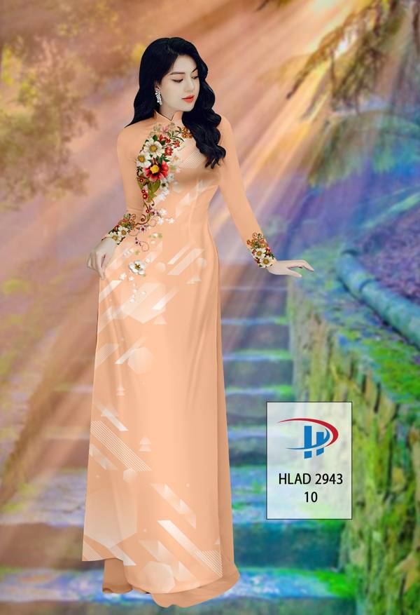 Vải Áo Dài Hoa In 3D Thiết Kế 2021 AD HLAD2943 70 Vải Áo Dài Hoa In 3D Thiết Kế 2021 AD HLAD2943