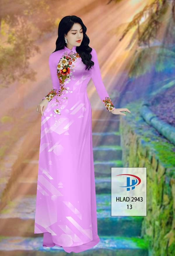Vải Áo Dài Hoa In 3D Thiết Kế 2021 AD HLAD2943 73 Vải Áo Dài Hoa In 3D Thiết Kế 2021 AD HLAD2943