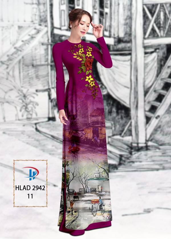 Vải Áo Dài Phong Cảnh Vừa Ra AD HLAD2942 52 Vải Áo Dài Phong Cảnh Vừa Ra AD HLAD2942