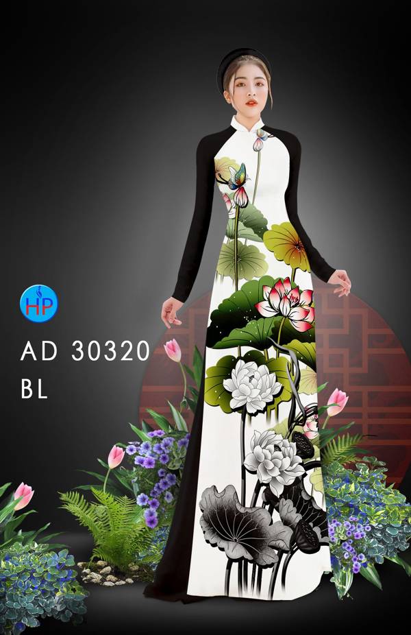 Vải Áo Dài Hoa Sen Thiết Kế 2021 AD 30320