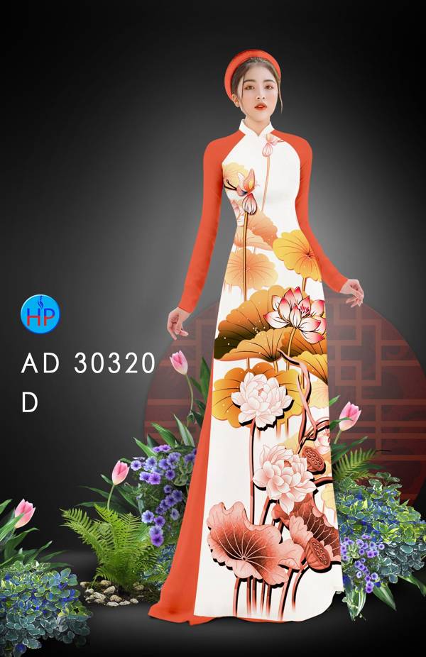 Vải Áo Dài Hoa Sen Thiết Kế 2021 AD 30320
