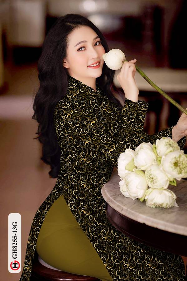Vải Áo Dài Hoa Văn Thiết Kế 2021 AD GH8255 32 Vải Áo Dài Hoa Văn Thiết Kế 2021 AD GH8255
