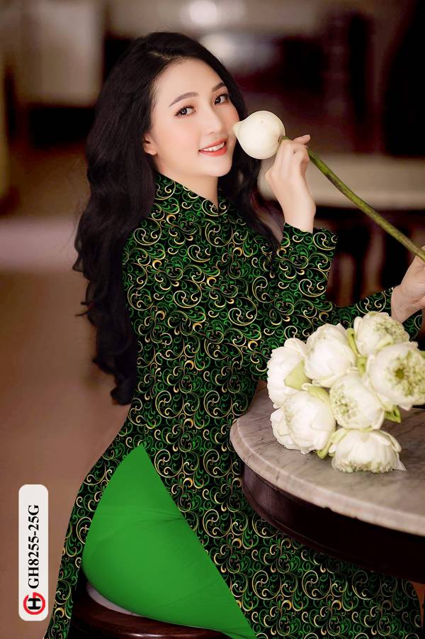 Vải Áo Dài Hoa Văn Thiết Kế 2021 AD GH8255 31 Vải Áo Dài Hoa Văn Thiết Kế 2021 AD GH8255