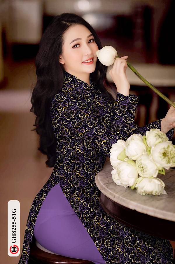 Vải Áo Dài Hoa Văn Thiết Kế 2021 AD GH8255 37 Vải Áo Dài Hoa Văn Thiết Kế 2021 AD GH8255