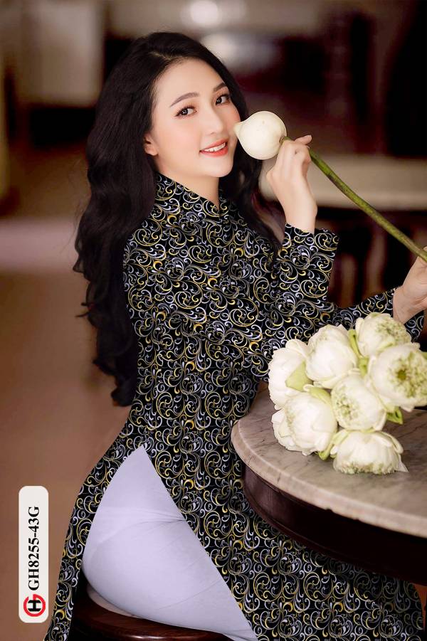 Vải Áo Dài Hoa Văn Thiết Kế 2021 AD GH8255 39 Vải Áo Dài Hoa Văn Thiết Kế 2021 AD GH8255