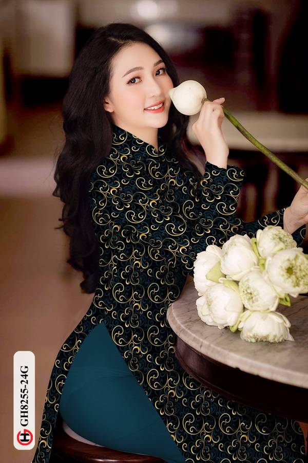 Vải Áo Dài Hoa Văn Thiết Kế 2021 AD GH8255 41 Vải Áo Dài Hoa Văn Thiết Kế 2021 AD GH8255