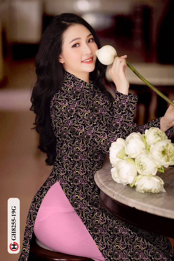 Vải Áo Dài Hoa Văn Thiết Kế 2021 AD GH8255 42 Vải Áo Dài Hoa Văn Thiết Kế 2021 AD GH8255