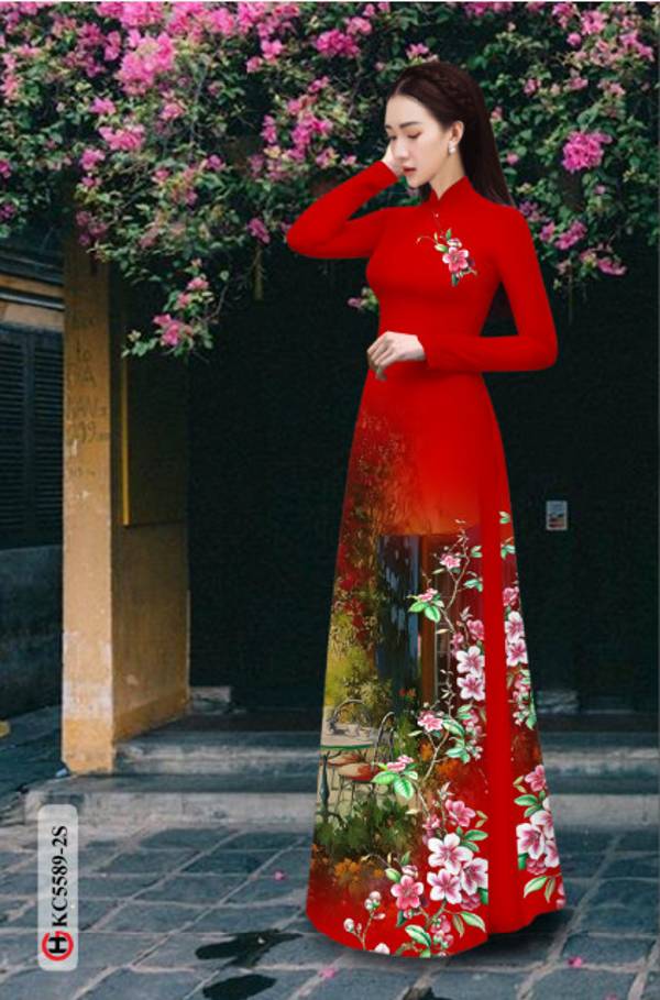 Vải Áo Dài Hoa In 3D Mới Ra AD KC5589 31 Vải Áo Dài Hoa In 3D Mới Ra AD KC5589
