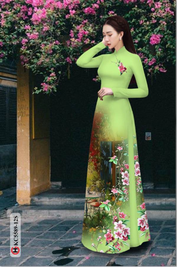 Vải Áo Dài Hoa In 3D Mới Ra AD KC5589 32 Vải Áo Dài Hoa In 3D Mới Ra AD KC5589