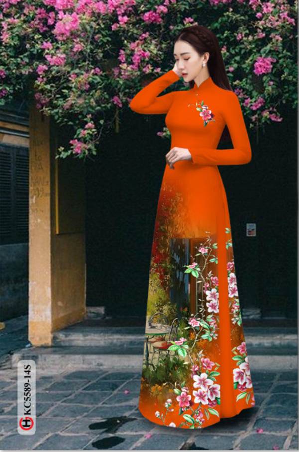 Vải Áo Dài Hoa In 3D Mới Ra AD KC5589 33 Vải Áo Dài Hoa In 3D Mới Ra AD KC5589