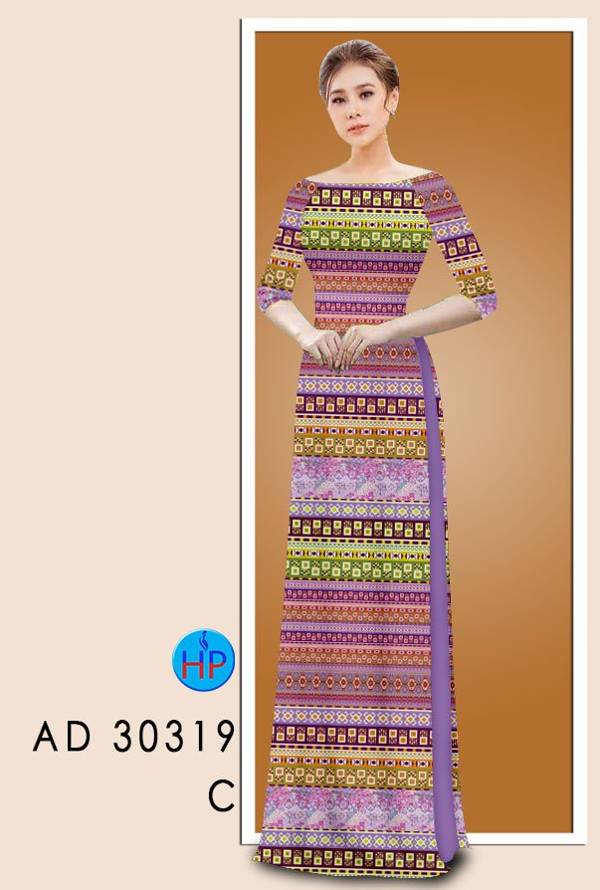 Vải Áo Dài Hoa Văn Kiểu Mới AD 30319