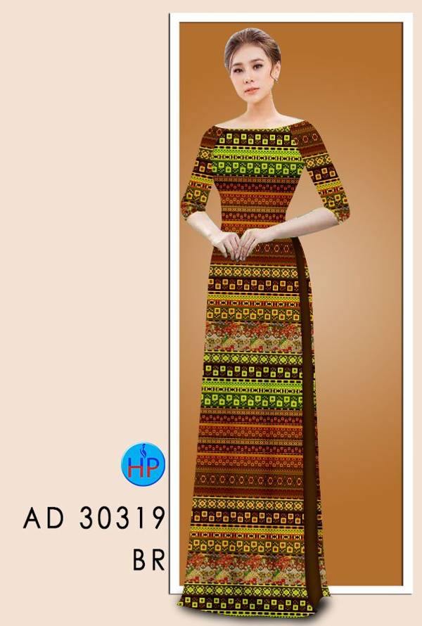 Vải Áo Dài Hoa Văn Kiểu Mới AD 30319