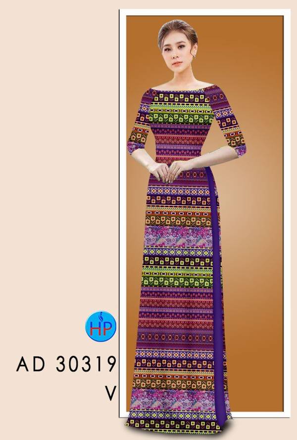 Vải Áo Dài Hoa Văn Kiểu Mới AD 30319