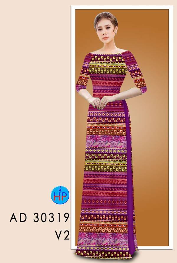 Vải Áo Dài Hoa Văn Kiểu Mới AD 30319