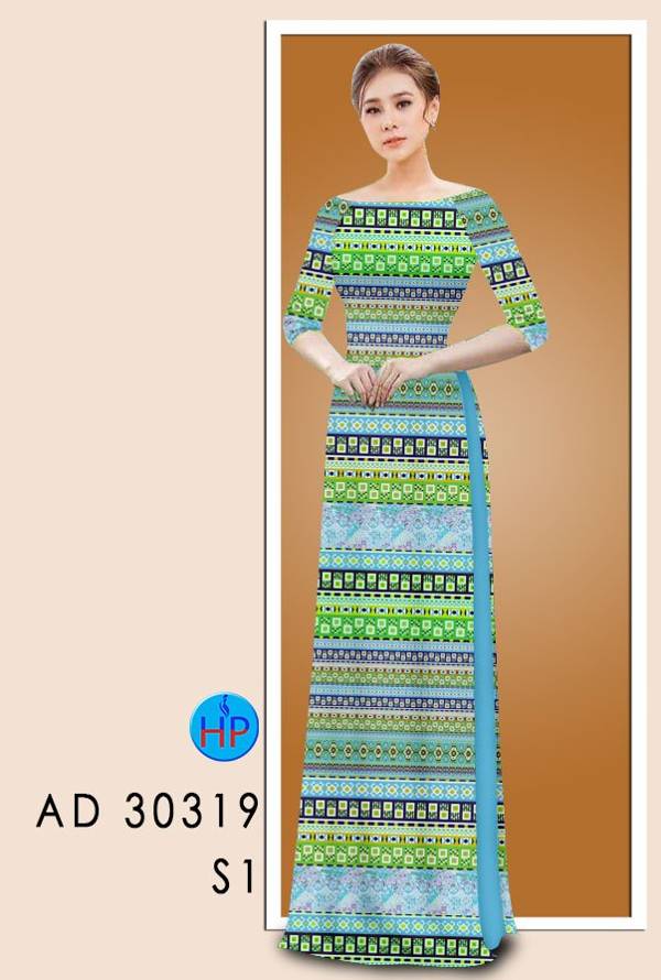 Vải Áo Dài Hoa Văn Kiểu Mới AD 30319