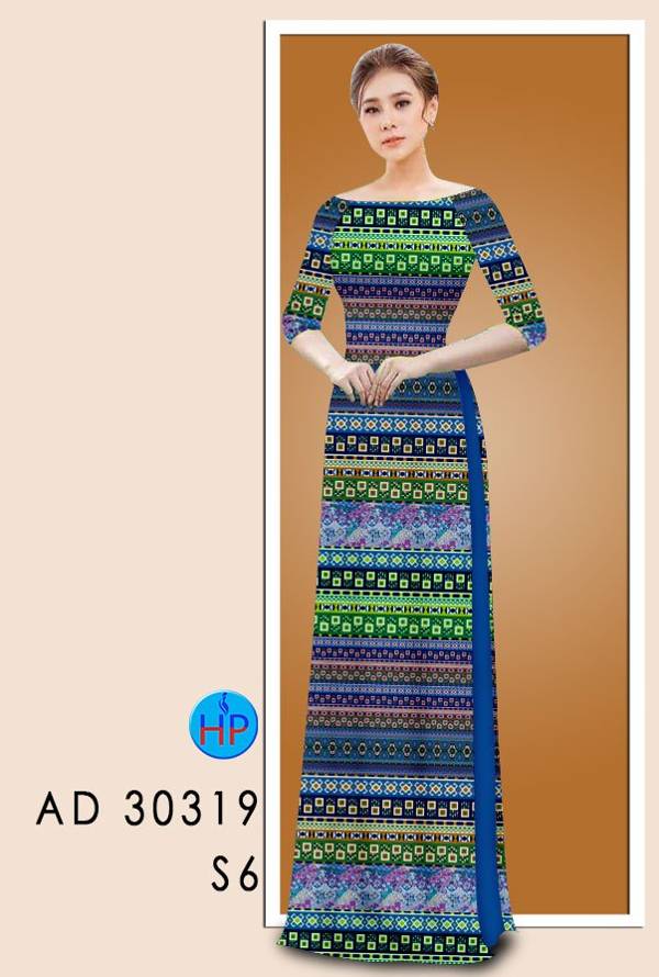 Vải Áo Dài Hoa Văn Kiểu Mới AD 30319
