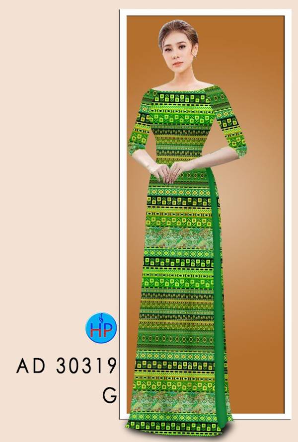 Vải Áo Dài Hoa Văn Kiểu Mới AD 30319