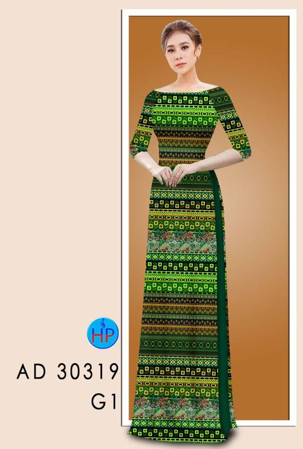 Vải Áo Dài Hoa Văn Kiểu Mới AD 30319