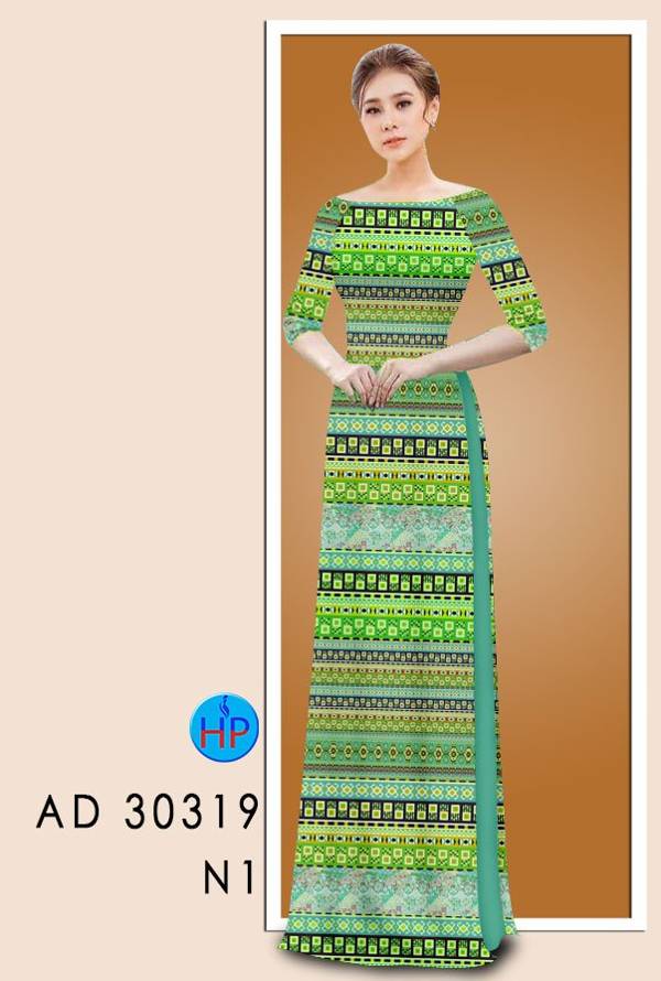 Vải Áo Dài Hoa Văn Kiểu Mới AD 30319