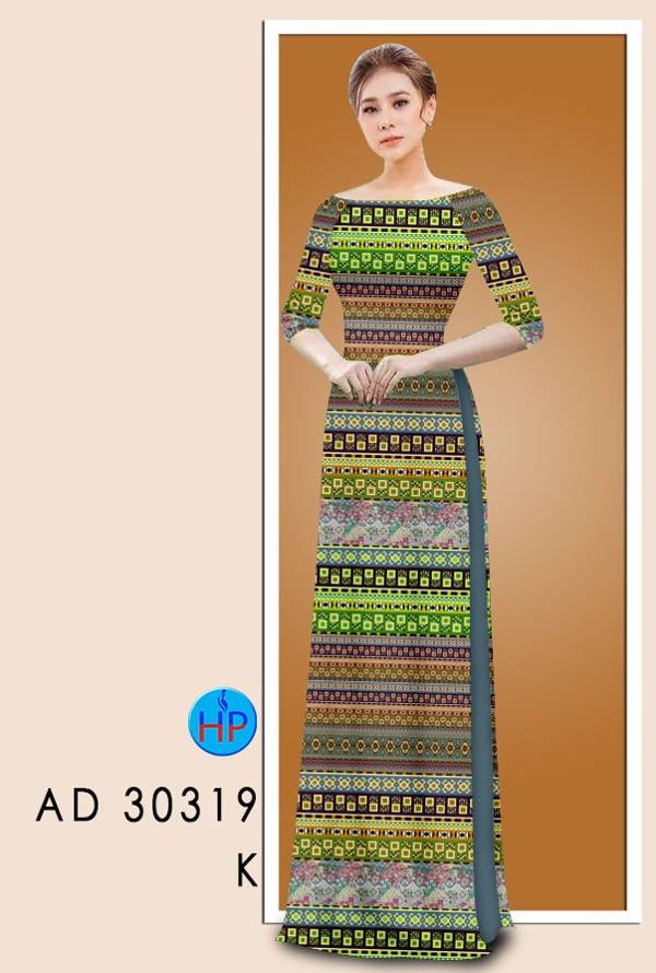 Vải Áo Dài Hoa Văn Kiểu Mới AD 30319