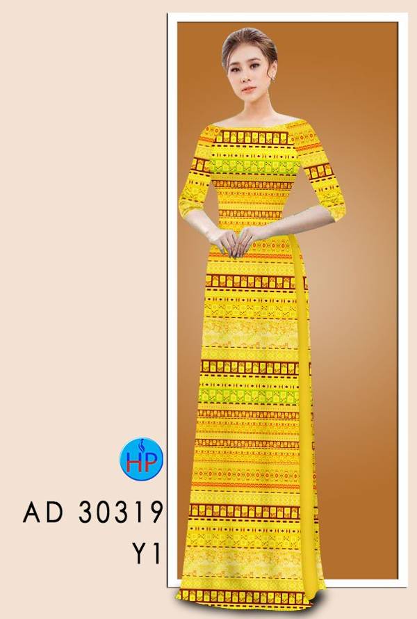 Vải Áo Dài Hoa Văn Kiểu Mới AD 30319
