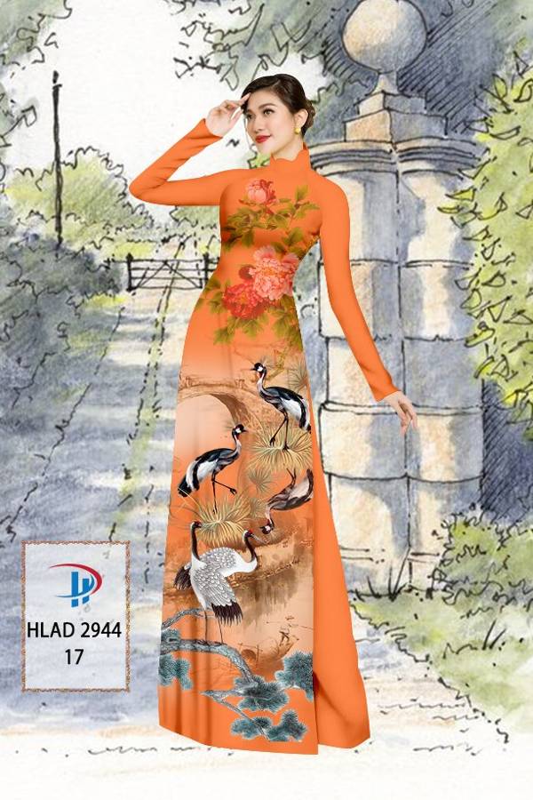 Vải Áo Dài Chim Hạc Mới Ra AD HLAD2944