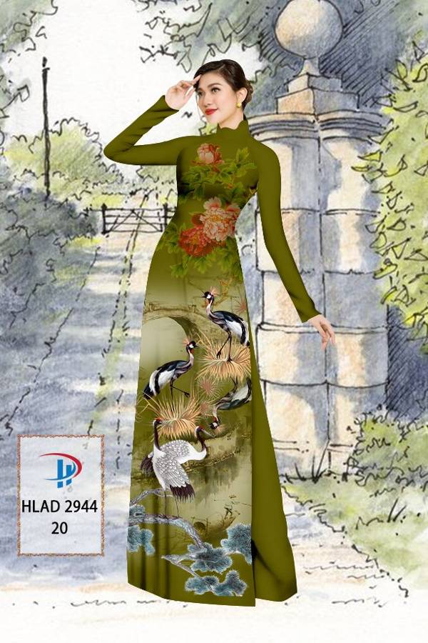 Vải Áo Dài Chim Hạc Mới Ra AD HLAD2944