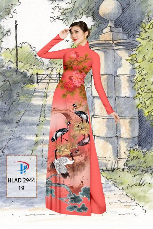 Vải Áo Dài Chim Hạc Mới Ra AD HLAD2944