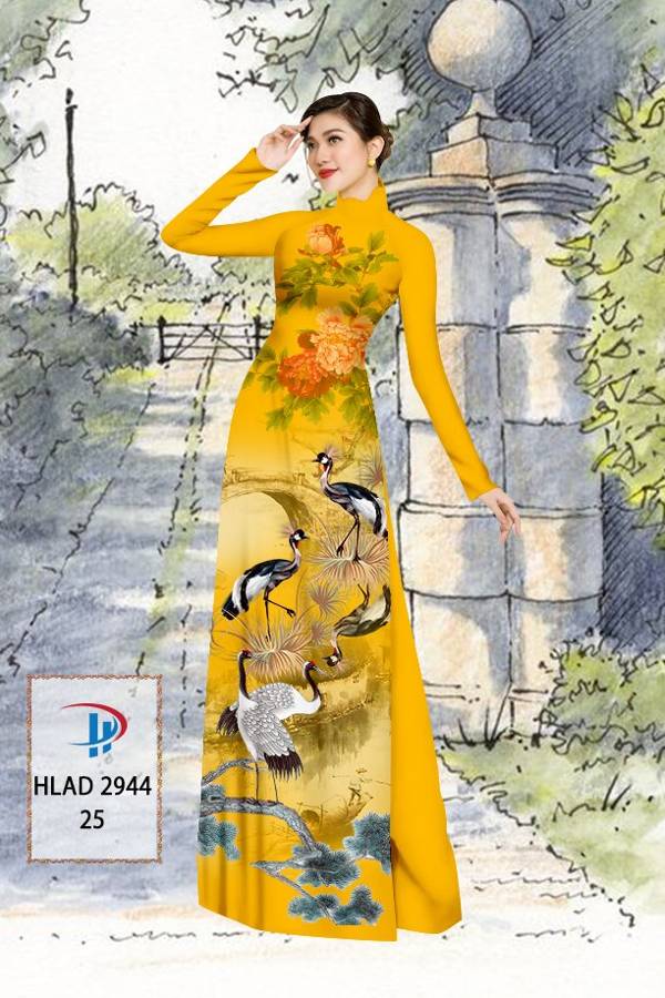 Vải Áo Dài Chim Hạc Mới Ra AD HLAD2944
