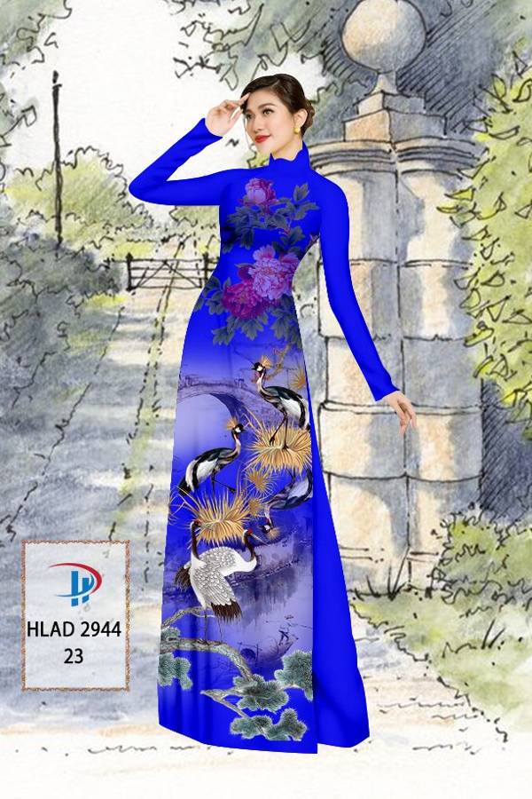Vải Áo Dài Chim Hạc Mới Ra AD HLAD2944