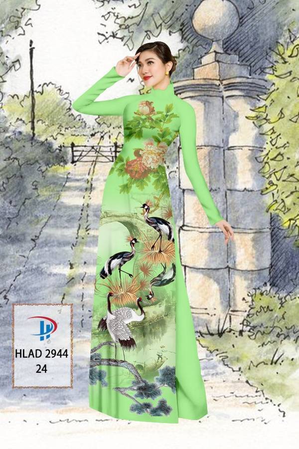 Vải Áo Dài Chim Hạc Mới Ra AD HLAD2944