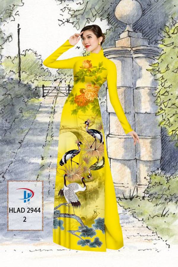 Vải Áo Dài Chim Hạc Mới Ra AD HLAD2944