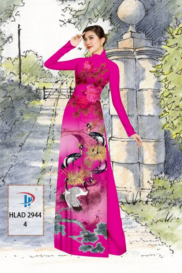 Vải Áo Dài Chim Hạc Mới Ra AD HLAD2944
