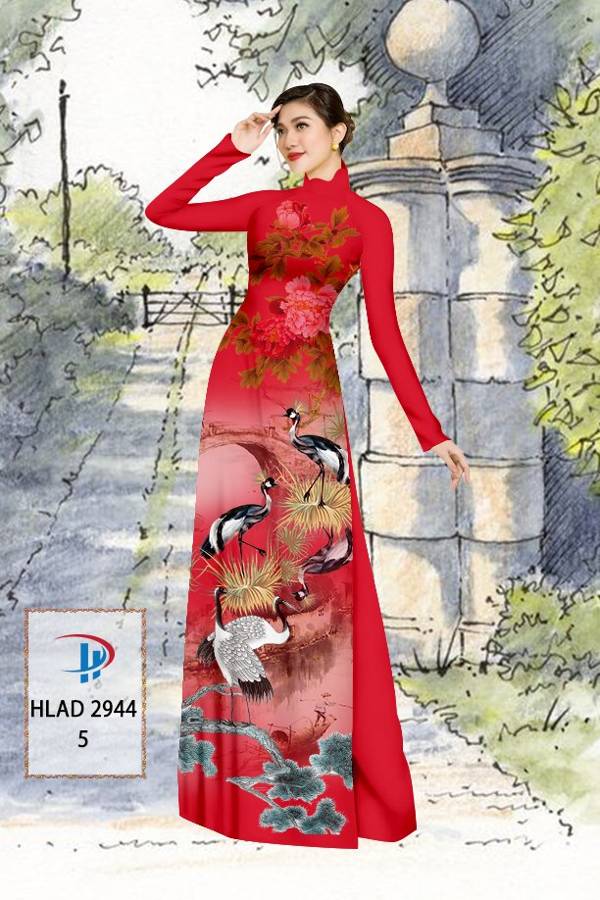 Vải Áo Dài Chim Hạc Mới Ra AD HLAD2944