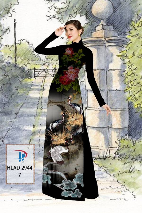 Vải Áo Dài Chim Hạc Mới Ra AD HLAD2944