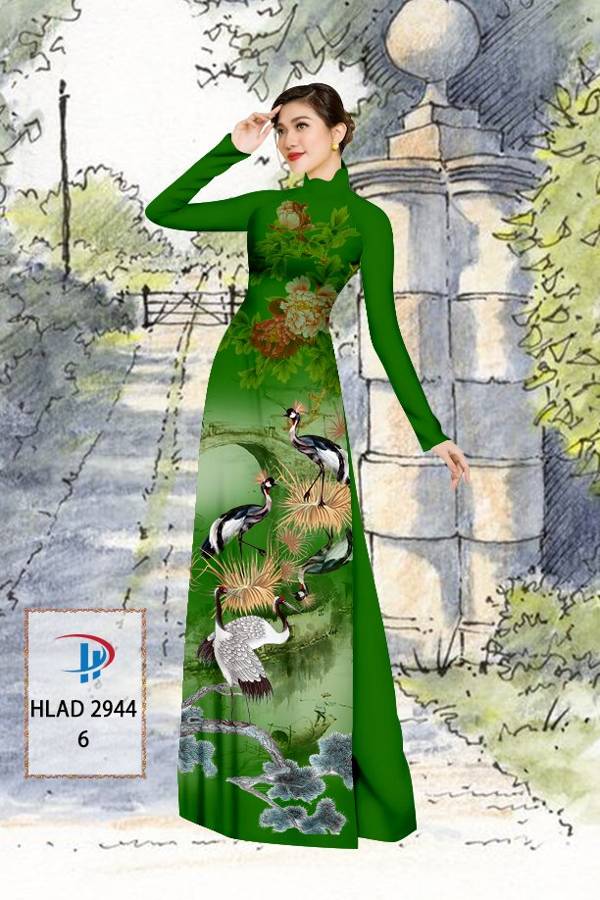 Vải Áo Dài Chim Hạc Mới Ra AD HLAD2944
